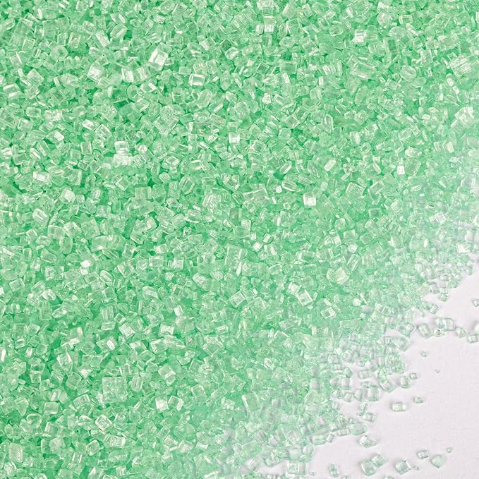 Twisweet Light Green Sprinkles, Edible Sanding Sugar Crystals for Cake Decorating, Extra Fine Candy Sprinkles for Baking, Cupcake Topping Ice Cream Donut Cookies Decoration, Wedding Party Christmas Supplies (150g/5.3oz)