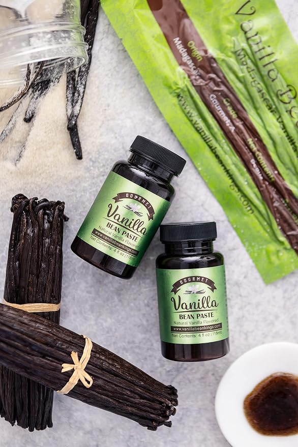 Vanilla Bean Paste for Baking and Cooking - Gourmet Madagascar Bourbon Blend made with Real Vanilla Seeds - 1 Gallon
