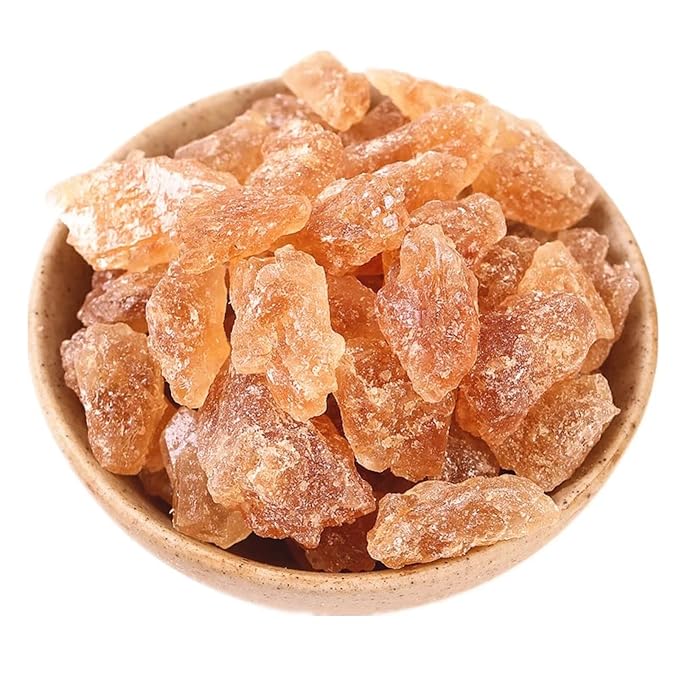 Natural Rock Sugar Crystals, Traditional Yellow Crystal Sugar, 黄冰糖, No Additives (2lb)