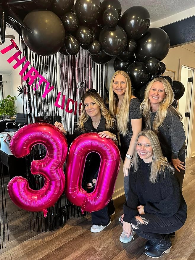 Hot Pink Number 3 Balloon 40 Inch, 3rd Birthday Celebration Supplies for Girls Boys Women Men, 3 Balloon for Girls Boys Theme Party