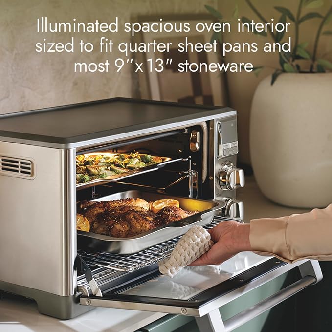 Lotus Air Fry and Convection Oven, Air Fryer Toaster Oven Combo, Countertop Convection Oven, The Perfectionist, 1800 Watts, Stainless Steel, Professional Series, LTSCO500