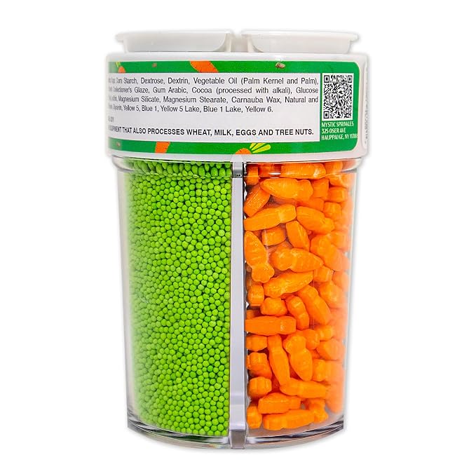 Mystic Sprinkles 4 Cell Sprinkle Assortments (Carrot Patch, Midi)