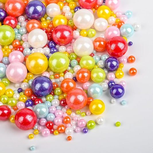 Bayep Rainbow Sprinkles for Cake Decorating Edible Pearl Sprinkles for Ice Cream, Cookies, Baking, Cupcake Topper Colorful Sprinkles Perfect for Birthday Party Christmas Holiday Supplies 3.52 Ounce