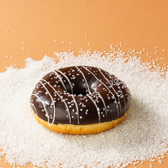Sujoygar White Sanding Sugar Sprinkles, 5oz Edible White Sugar Crystals for Cocktails, Cake Sprinkles for Chocolate Ice Cream Toppings Cupcake Decoration Wedding Party Cookies Baking Dessert Food Supplies