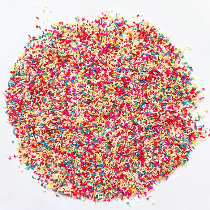EHOPE 100G Fake Sprinkles Polymer Sprinkles Faux Sprinkles Resin Sprinkles Clay Sprinkles For Resin Fake Candy Sprinkles for Nail Art DIY Crafts Cake Phone Case (100G Sugar granules-Red)