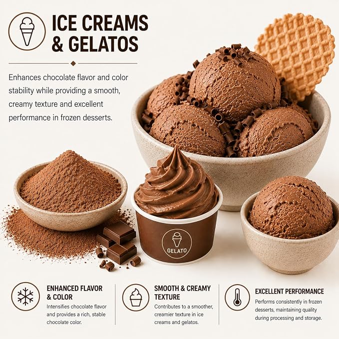 ifison Cocoa Powder Unsweetened Dutch Processed Extra Fine 1 lb (454 g) | Premium Dark Chocolate Flavor, Perfect for Baking, Frostings, Fillings, Hot Chocolate, Smoothies, Desserts, Allergen Free