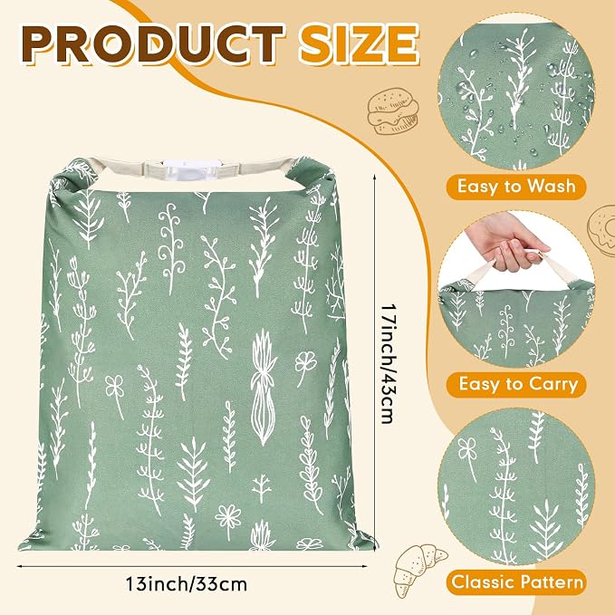 2 Pcs XL Beeswax Bread Bags for Sourdough Reusable 13” x 17” Large Bread Bags with Improved Beeswax Coating Food Wraps for Mother's Day Homemade Loaf Fresh Freezer(Flowers)