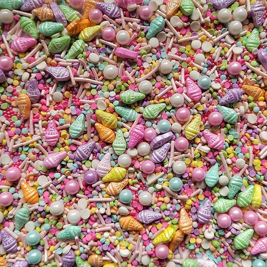 Homankit Summer Multicolor Sprinkles Ice Cream Sprinkles Candy Baking Edible Cake Cupcake Toppers Cookie Dessert Decorations Birthday Party Supplies 3.35 Ounce