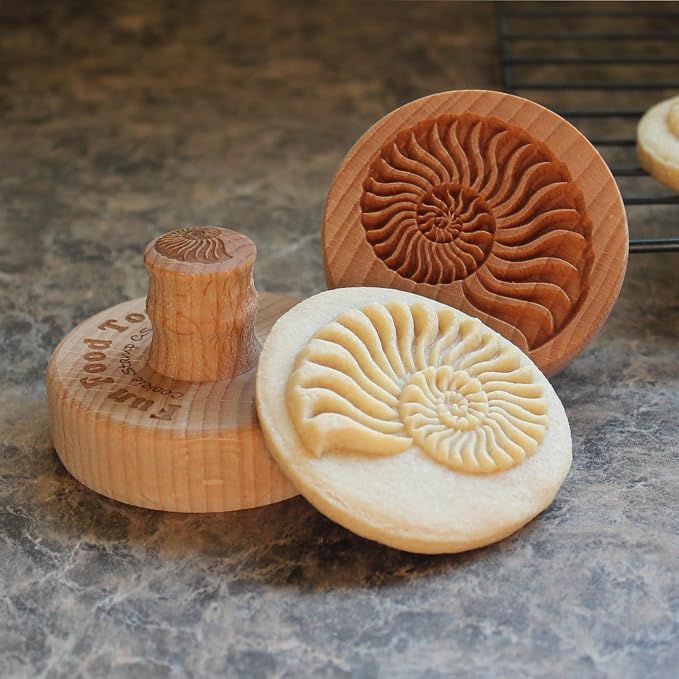 Wood Cookie Stamp, 2.5 Inch (Nautilus CS-147)