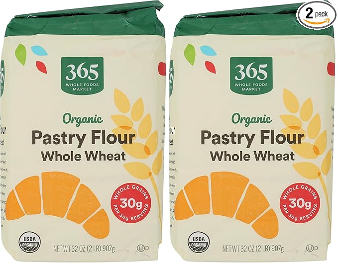 365 by Whole Foods Market, Flour 100 Percent Whole Wheat Pastry Organic, 32 Ounce (Pack of 2)
