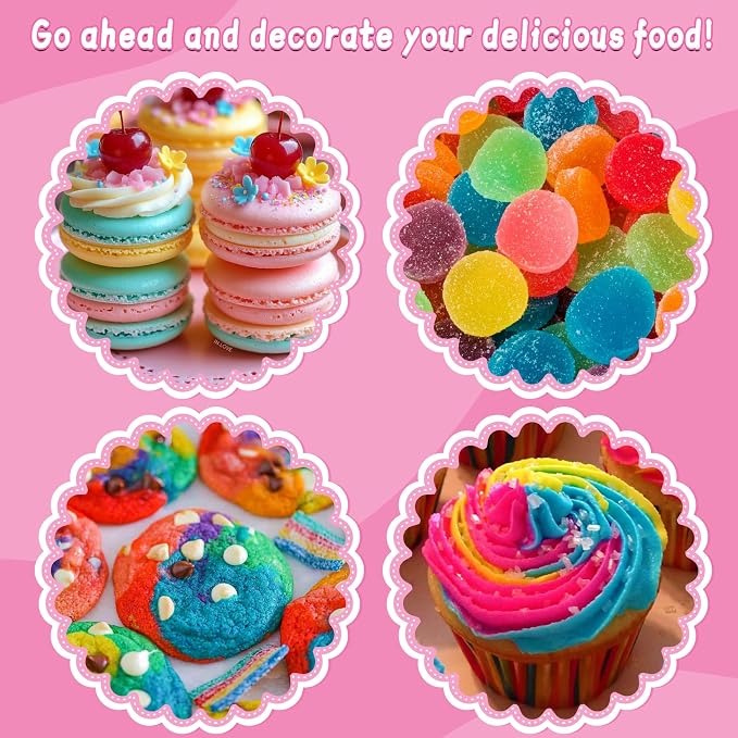 Food Coloring Powder - 16 Colors Vibrant Powdered Food Coloring, Concentrated Edible Dye Powder for Baking, Icing, Cooking, Cake Decorating, Cookies, Frosting - 5g/Bottle