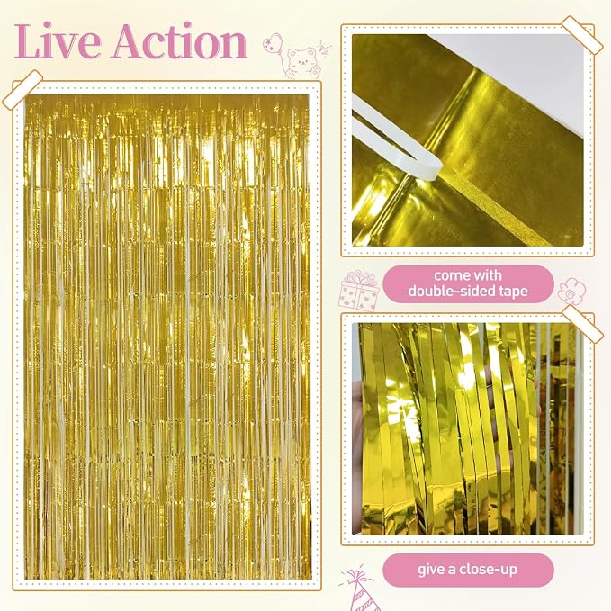 157PCS Pink and Gold Balloons Garland Arch Kit with Gold Fringe Curtain for Woman Girl Princess Engagement Bridal Shower Wedding Baby Shower Birthday Party Decorations