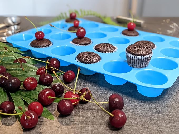 Silicone Muffin Pan Mini 24 Cups | Cupcake Pan