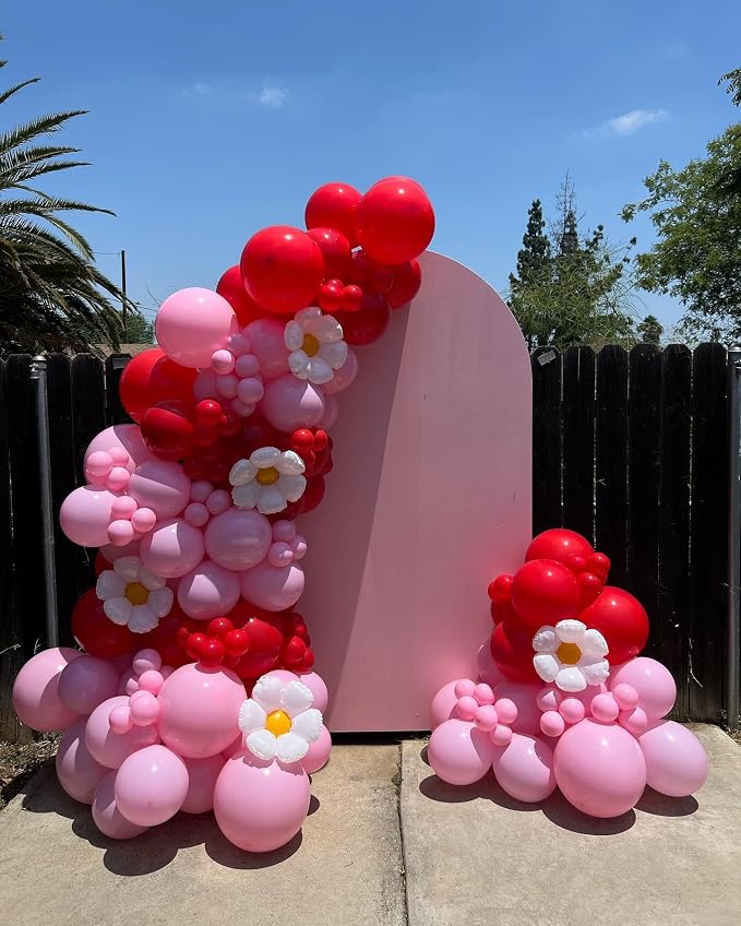 Valentine's Day Balloon Arch Kit - 358Pcs Rose Petals LOVE Foil Balloon Heart Balloons Red and Pink Balloons Garland Kit for Valentines Day Galentines Engagement Anniversary Party Decorations