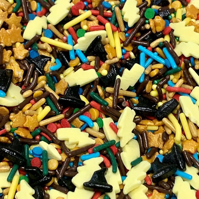 COOL MOM SPRINKLES Wizard Sprinkles (4 oz.) – Harry Potter Birthday Themed Sprinkles for Decorating Cakes, Cupcakes, Cookies & Desserts – Mixed in the USA/Gluten-Free