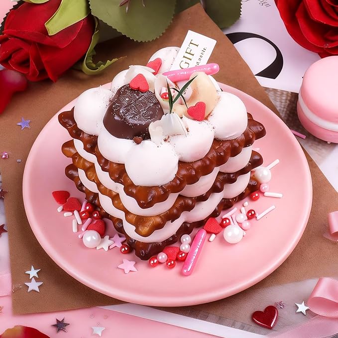 Pink and Red Sprinkles Edible, Valentines Sprinkles for Cake Decorating, 130g/4.53oz Mother‘s Day Sugar Sprinkles Mixed Hearts, Stars, Pearl, Rods for Cupcake, Cookies and Ice Cream Topping