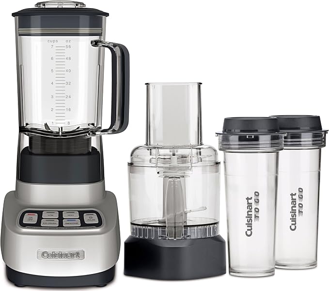 Cuisinart BFP-650P1 Velocity Ultra Trio 1-HP Blender/Food Processor with Travel Cups, Die Cast