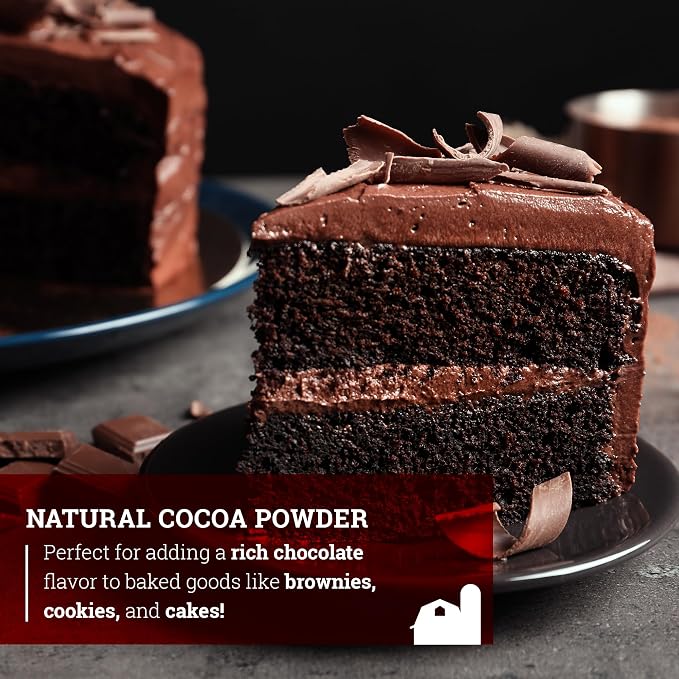 Hoosier Hill Farm Natural Cocoa Powder, Unsweetened, 1LB (Pack of 1)