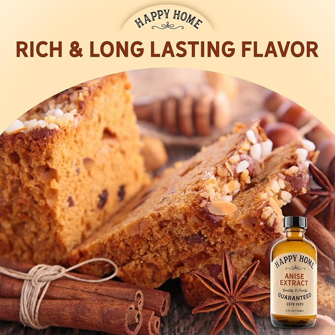 Happy Home Pure Anise Extract - Certified Kosher, 4 oz.
