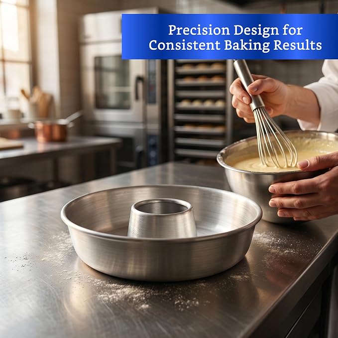 Aluminum Ring Cake Pan 8 in (Top Outer Rim) - Ring Mold - Tube Cake Pan with Center Core - Flan Molds for Baking - Chocoflan Mold