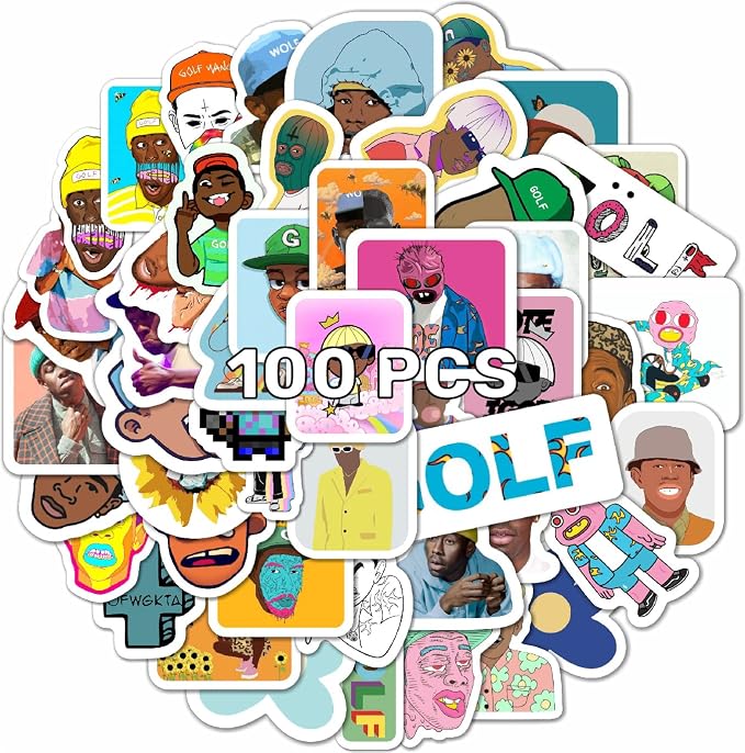 100 Pcs Cherry, Odd Stickers, American Rapper Decals - Hip Hop Decals, Rap Stickers