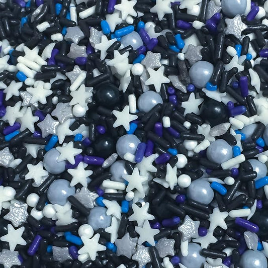 Star Gaze Galaxy Edible Confetti Sprinkles Cake Cookie Cupcake IceCream Donut Quins - 4oz
