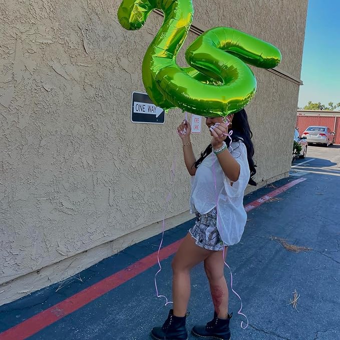 Dark Green Number 5 Balloon 40 Inch, 5th Birthday Party Decorations for Children, Giant 5 Foil Balloon for Party Supplies