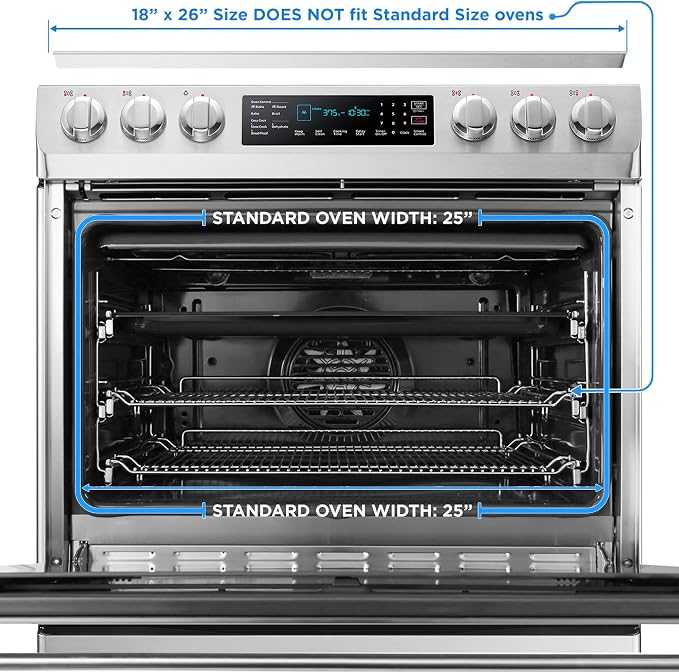 GRIDMANN 18" x 26" Commercial Grade Perforated Aluminum Baking Sheet Pan, Full Size Baking Tray - 6 Pans