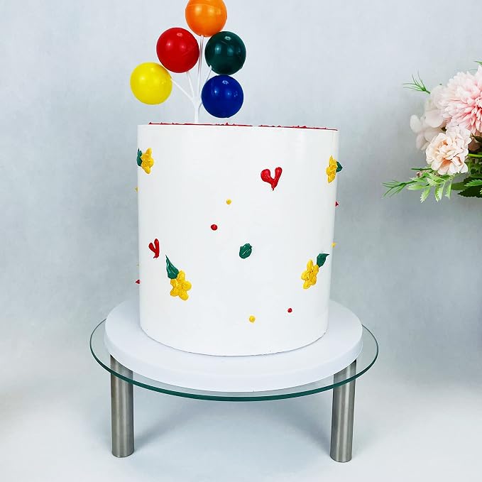 3 Pcs Round Tempered Glass Cake Stands Set 8 10 13 Inch Cupcake Display Stand Plate for Dessert Table Serving Platter