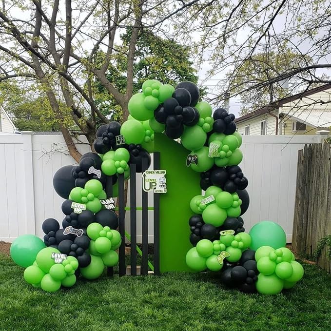 Voircoloria 130pcs Lime Green Balloons Different Sizes 18" 12" 10" 5" Light Green Balloons for Birthday Dinosaur Baby Shower St. Patrick's Day Summer Jungle Forest Safari Party Decorations