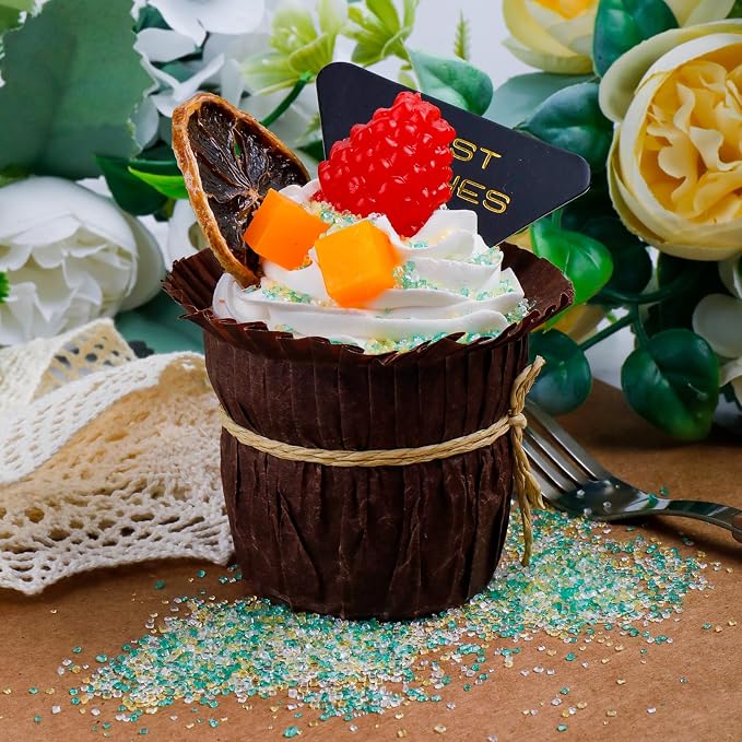 Soccer Sanding Sugar Sprinkles - Green Yellow White Sparkling Sugar Crystals for Cake Decorating & Baking Cookies, Green Sprinkles for Cupcakes, Ice Cream