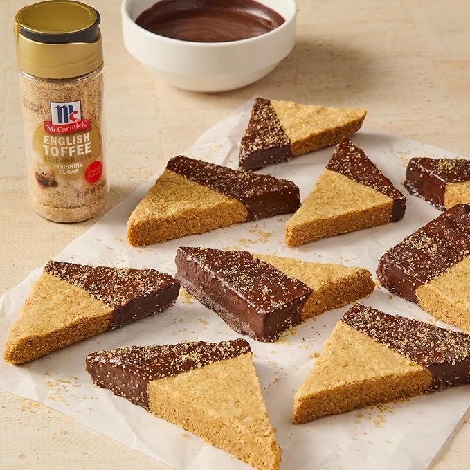McCormick Finishing Sugar, English Toffee, Limited Edition, Rich & Buttery Sweetness for Hot Chocolate, Cookies, Cake, Pie, Cocktails, and More, 3.7 oz (Pack of 2)