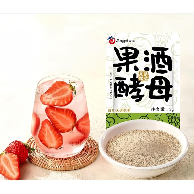 Angel fruit wine specific yeast, home brewed watermelon wine yeast powder, fruit wine specific yeast, (3g/bag* 10 bags) 1.05oz果酒专用酵母(3g/袋，10 袋装) 1.05oz