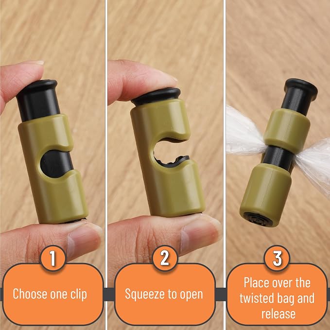 Mr. Pen- Squeeze and Lock Bread Bag Clips, 2.4 Inch, 8 Pack | Multicolor Squeeze Lock Clips, Reusable Bag Closures for Bread, Snacks, Coffee, Food Storage, Fits Thick and Thin Bags