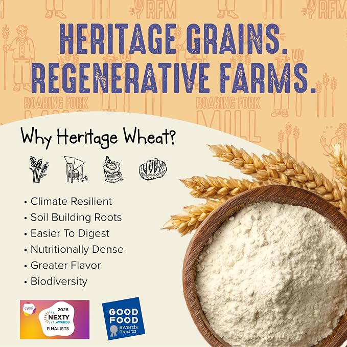 Roaring Fork Mill Spelt 00 Flour - USDA Organic & Regenerative Organic Certified Ancient Grain Spelt Flour, Stone-Milled for Bread, Baking & Pastries