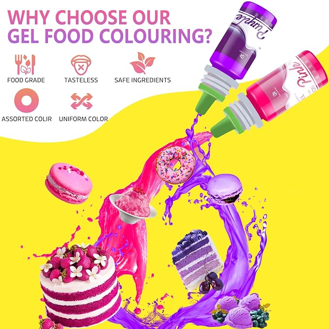 Gel Food Coloring - Vibrant Gel Food Coloring for Baking, Cake Decorating, Easter Egg - Concentrated Flavorless Edible Food Color Dye for Icing, Fondant, Drinks, Cookie, DIY Crafts - 4.5 oz (Red)