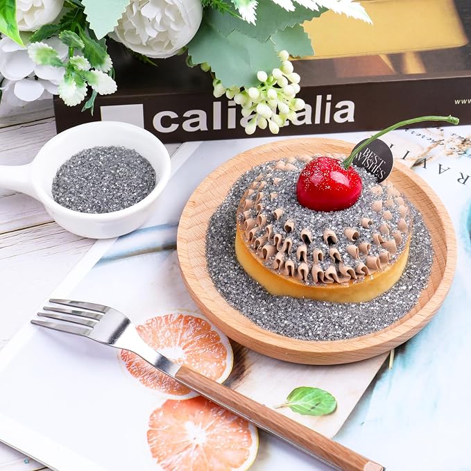 Silver Sprinkles Sanding Sugar for Baking, 6.35oz/180g Edible Sparkling Sugar Crystals, Decorating Sugar Sprinkles for Cakes Cupcakes Cookies Ice Cream