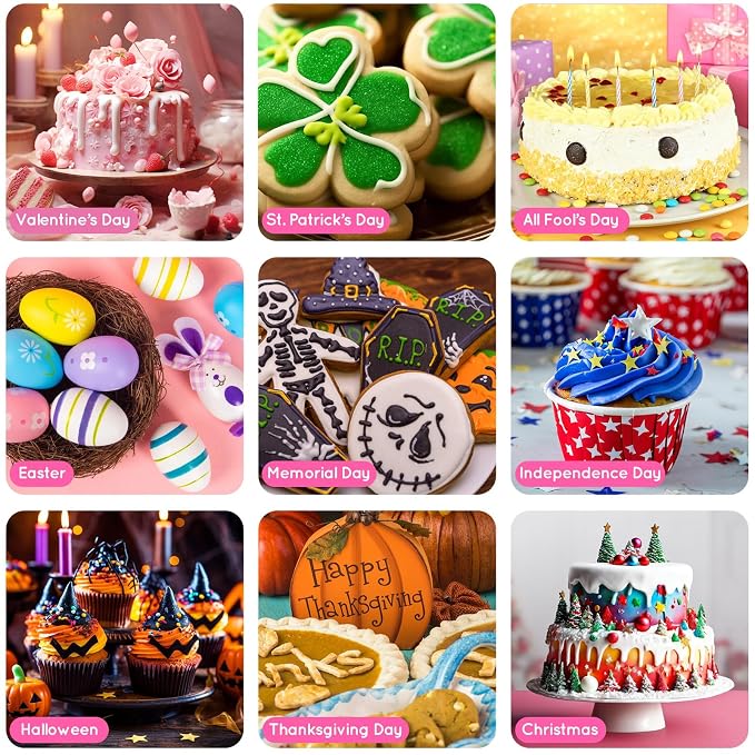 Upgraded 18 Color Oil Based Food Dye Coloring for Chocolate Candy Cake - Edible Food Coloring for Cake Decorating Baking Cake Color for Cookie Icing Frosting Fondant Meringues Bottles (L)