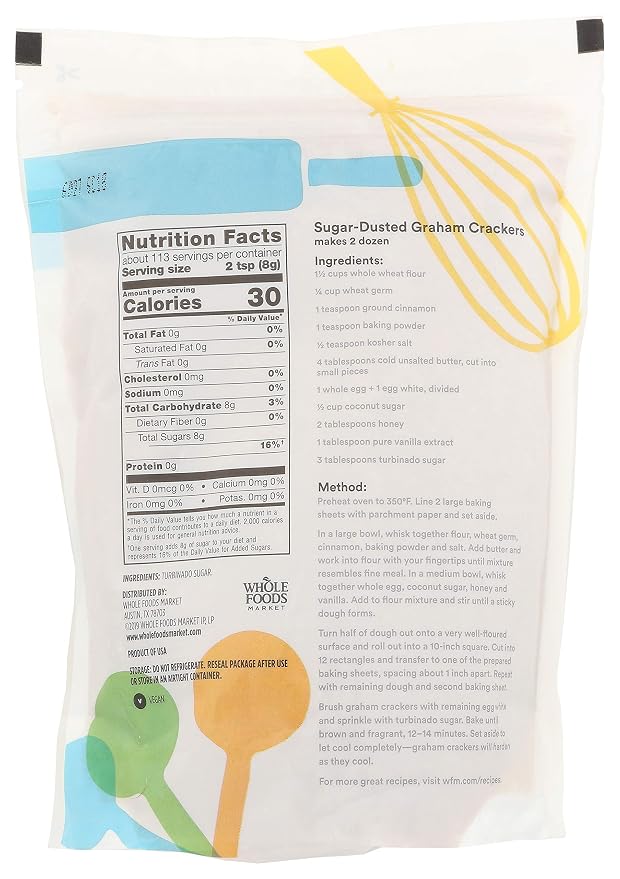 365 by Whole Foods Market, Turbinado Sugar, 32 Ounce (Pack of 2)
