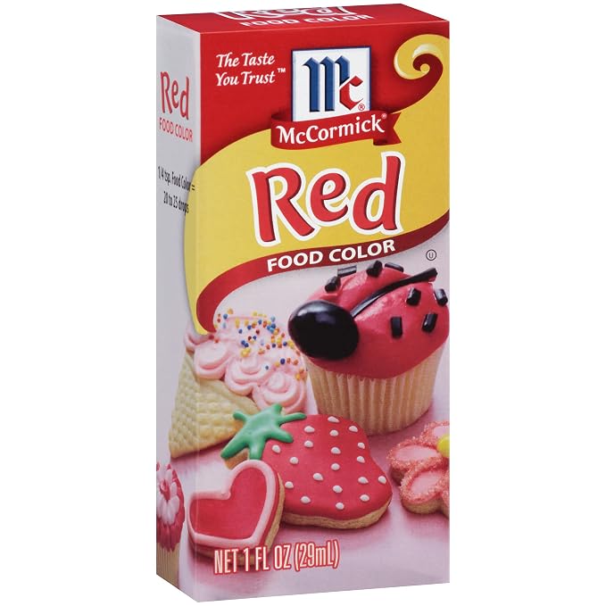 McCormick Red Food Color, 1 fl oz (Pack of 6)
