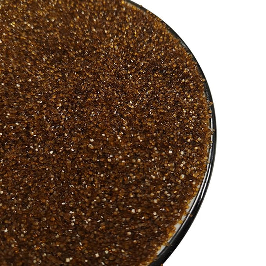 Brown Sanding Sugar Sprinkles, Brown Sugar Crystals, Edible Sparkling Sprinkles for Cake Cupcake Decorating, Baking Cake Decorations, Cookies Ice Cream Toppings, Wedding Party Christmas Supplies 130g/4.6oz