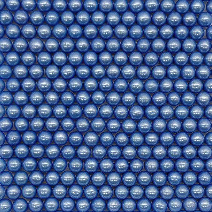 Edible Bright Blue Pearl Sugar Sprinkles Candy 7mm Mini Pearls Cake Decorations Cupcake Toppers Cookie Decorating Perfect for Wedding Party Valentine Halloween Christmas Supplies 3OZ