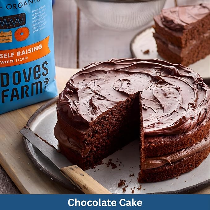 Doves Farm Organic Self Rising Flour 2.2 lb (1 kg) - Kosher & Vegan Friendly British Self Raising White Flour for Baking | Ideal for Cakes, Dessert and Everyday Baking | Imported UK Food