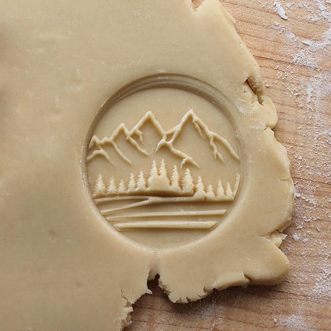 Wood Cookie Stamp, 2.5 Inch (Rocky Mountain View CS-139)