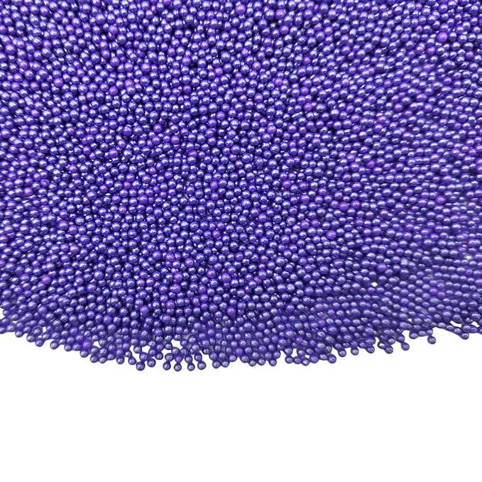 Homankit Purple Nonpareils Sprinkles Edible Cookie Decorations Mini Pearls for Decorating Cake, Baking, Cupcake Toppers, Ice Cream, Donuts 3.88 Ounce