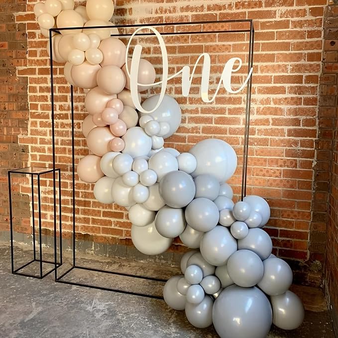 Voircoloria 110pcs Gray Balloons 12inch Grey Latex Party Balloons for Graduation, Wedding, Birthday, Gender Reveal, Baby Shower, Bridal Shower, Anniversary Party Decorations