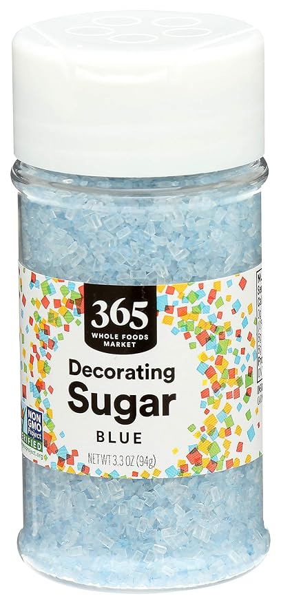 365 by Whole Foods Market, Blue Decorating Sugar, 3.3 Ounce (Pack of 2)