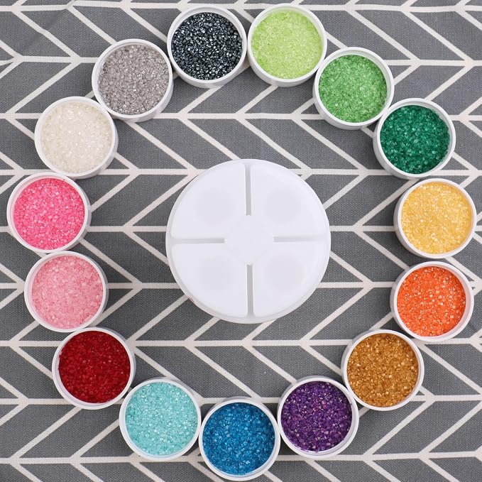 Red White and Blue Sprinkles Sanding Sugar for Cake Decorating, 8oz 4th of July Sprinkles 4 Colors Sparkling Decorating Coarse Sugar Crystals for Cupcakes Cookie Ice Cream Baking Topping
