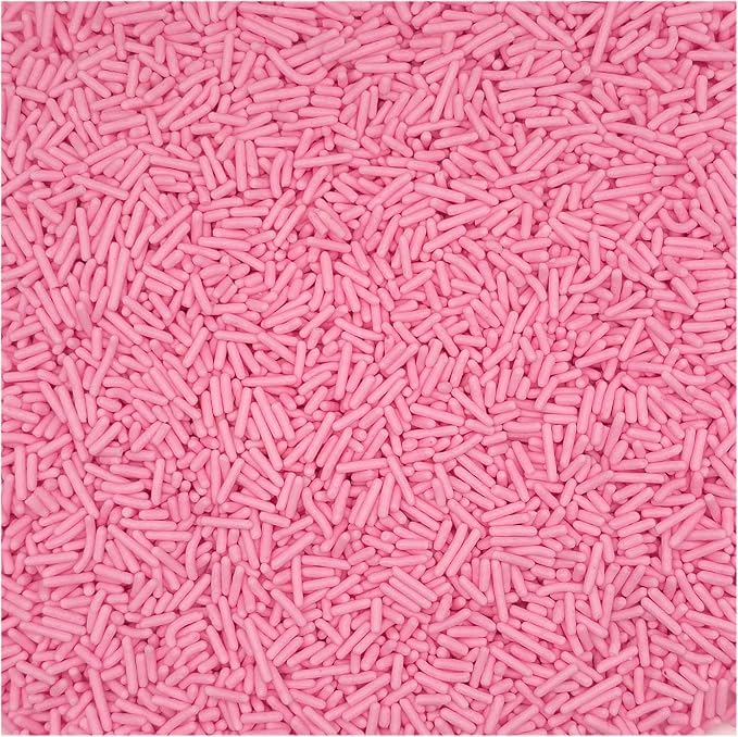 NCS Natural Light Pink Jimmies Edible Sprinkles – Cupcake, Cake & Cookie Decorations, 7 oz