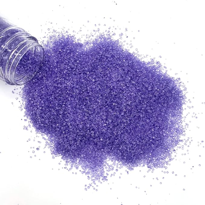 Edible Purple Sanding Sugar Sprinkles Cupcake Cake Toppers, Celebrations Candy Pearls Shaker Jar Wedding Party Cake Dessert Food Decoration Supplies 3.2oz(Purple)